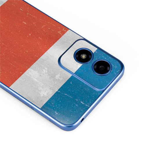Costa Rican Flag Distressed Moto G Play 4G (2024) Skin